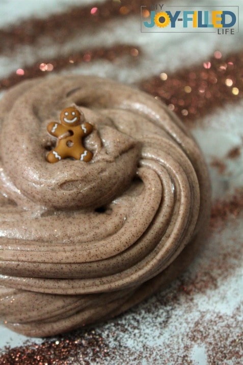 Holiday Homemade Slime with Gingerbread