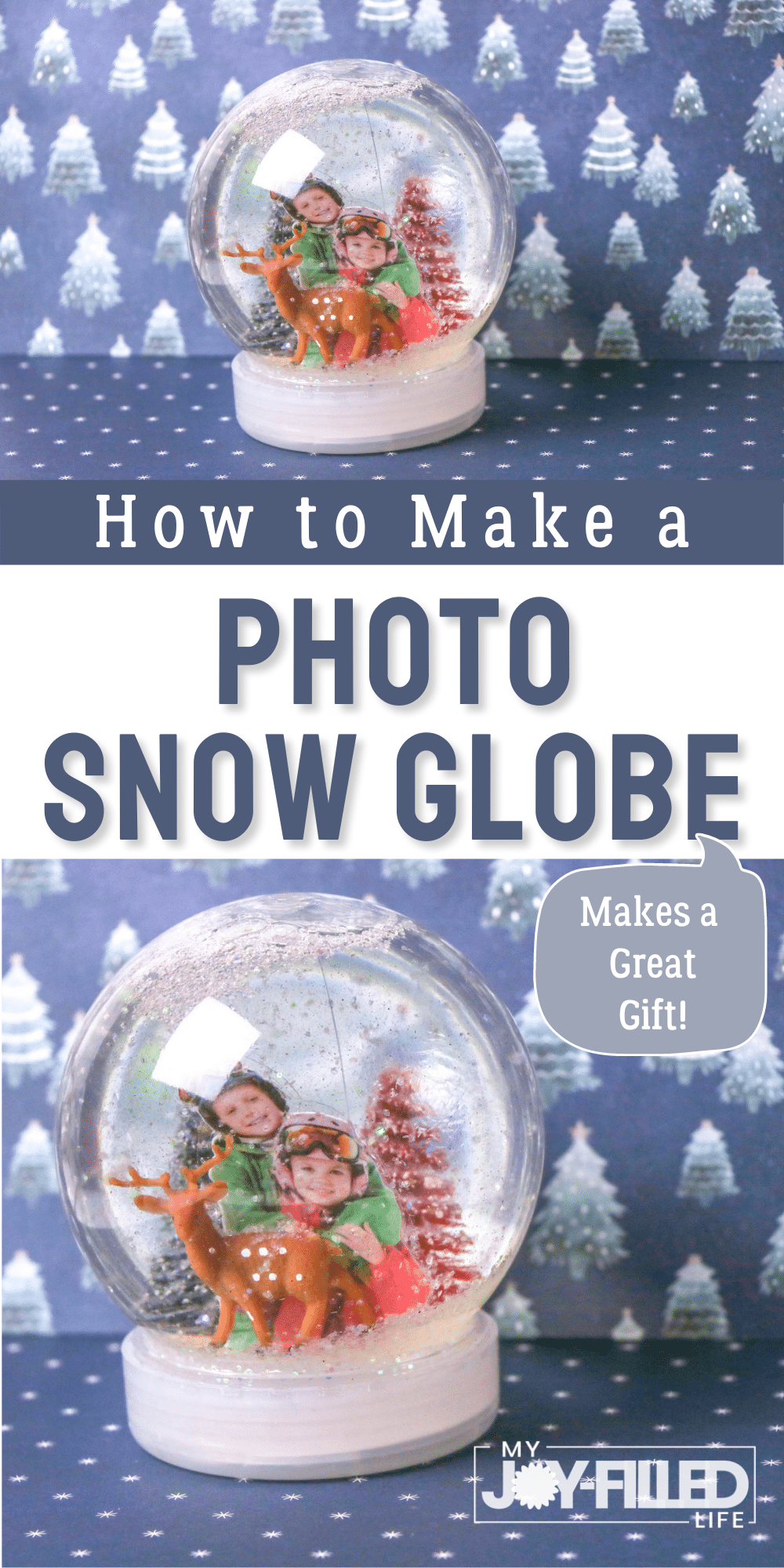 DIY Photo Snow Globe with Picture