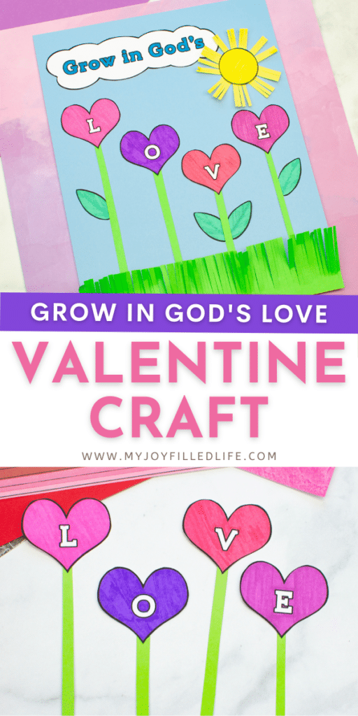 Grow In God's Love Christian Valentine Craft