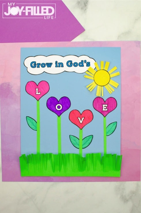 Grow in God's Love Christian Valentine Craft
