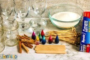 Ingredients to make rock candy
