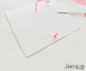 Heart String Art Craft Step 2