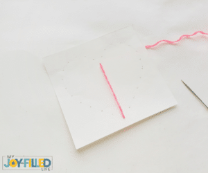 Heart String Art Craft Step 3