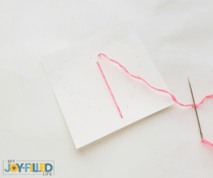 Heart String Art Craft Step 4