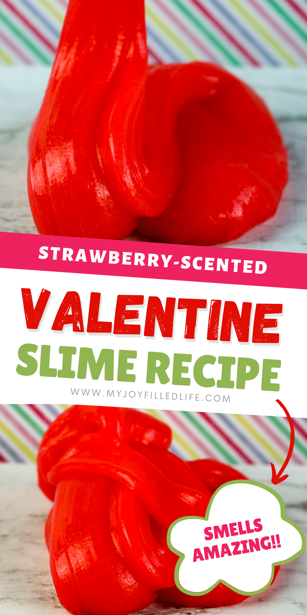 Strawberry Valentine Slime Craft