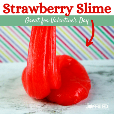 Strawberry Valentine Slime Square