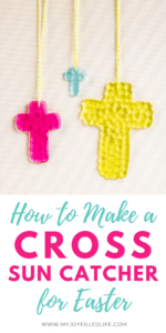 Cute Easter Cross Sun Catcher Craft for Kids