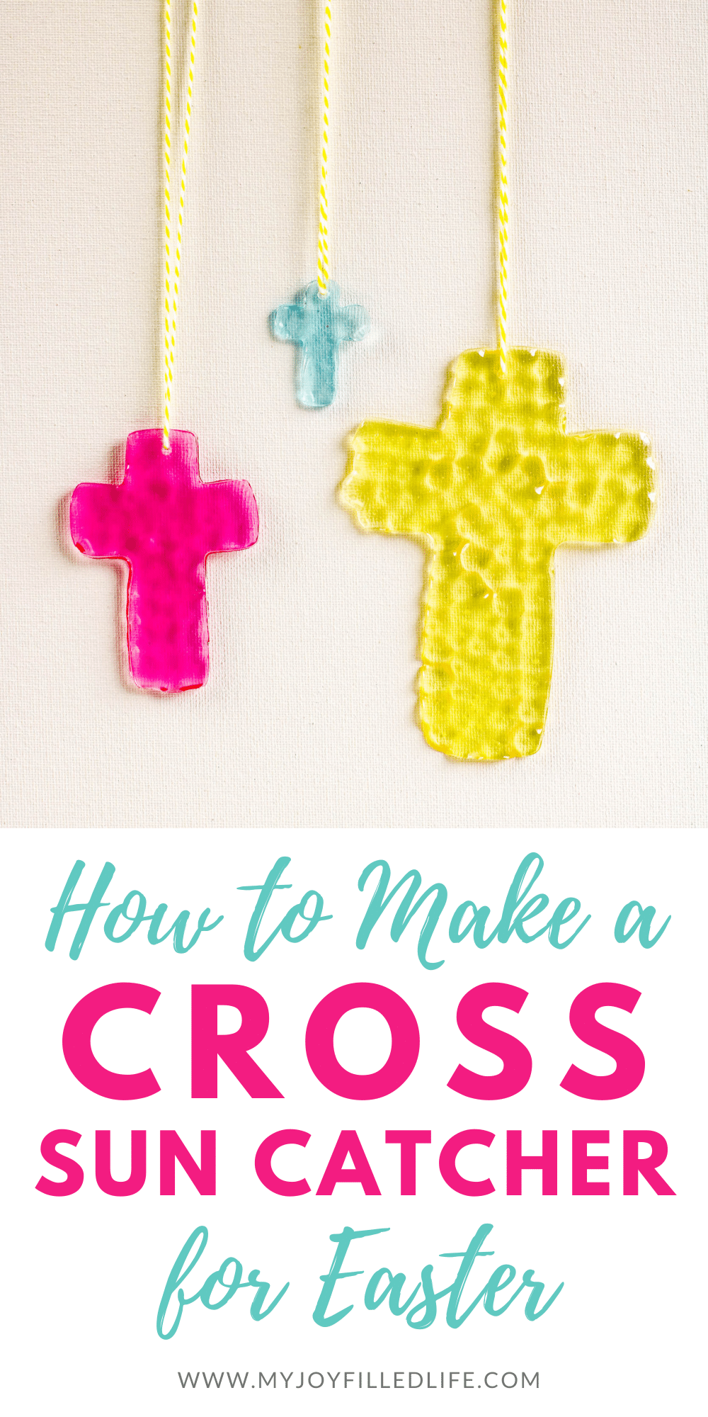 Cute Easter Cross Sun Catcher Craft for Kids