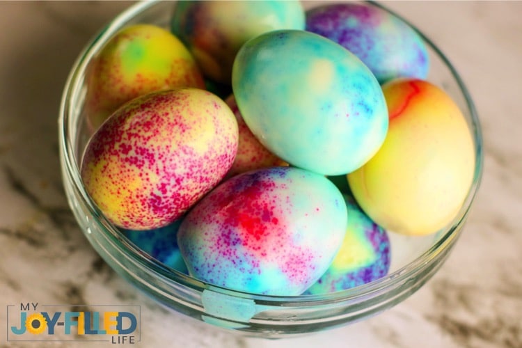 Dyed Easter Eggs in a Bowl
