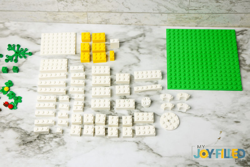 LEGO Easter Tomb Materials