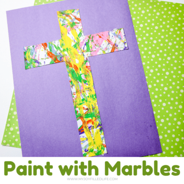 Marble Cross Painting Square