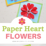 Paper Heart Flowers Craft