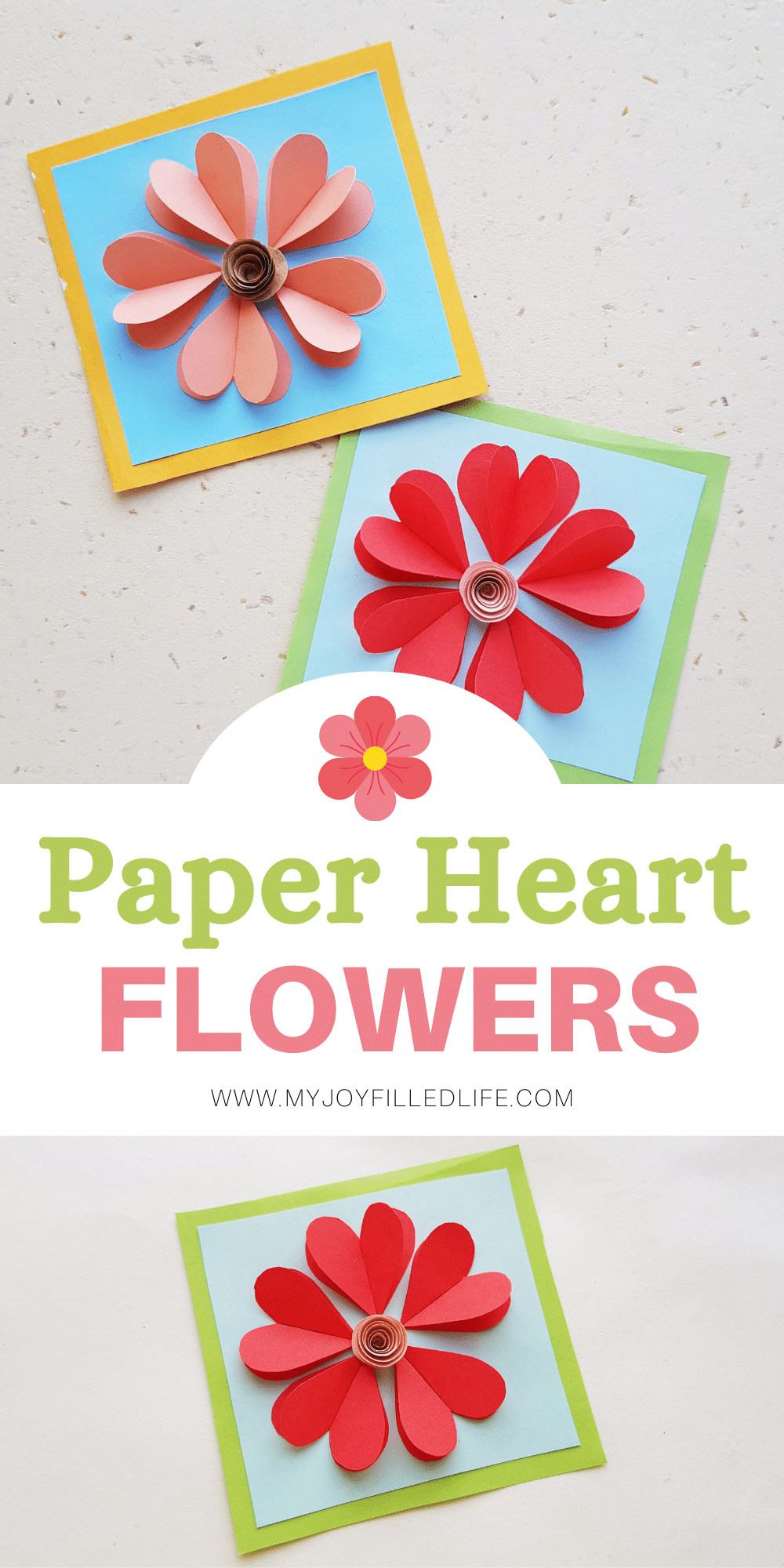 Heart Paper Flower Craft - The Joy of Sharing