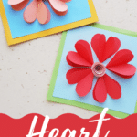 Paper Heart Flowers Craft