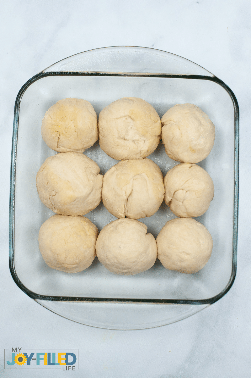 Preparing Hawaiian rolls recipe for oven