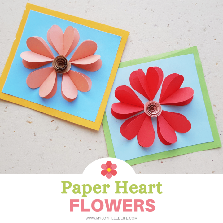 Pretty Paper Heart Flowers