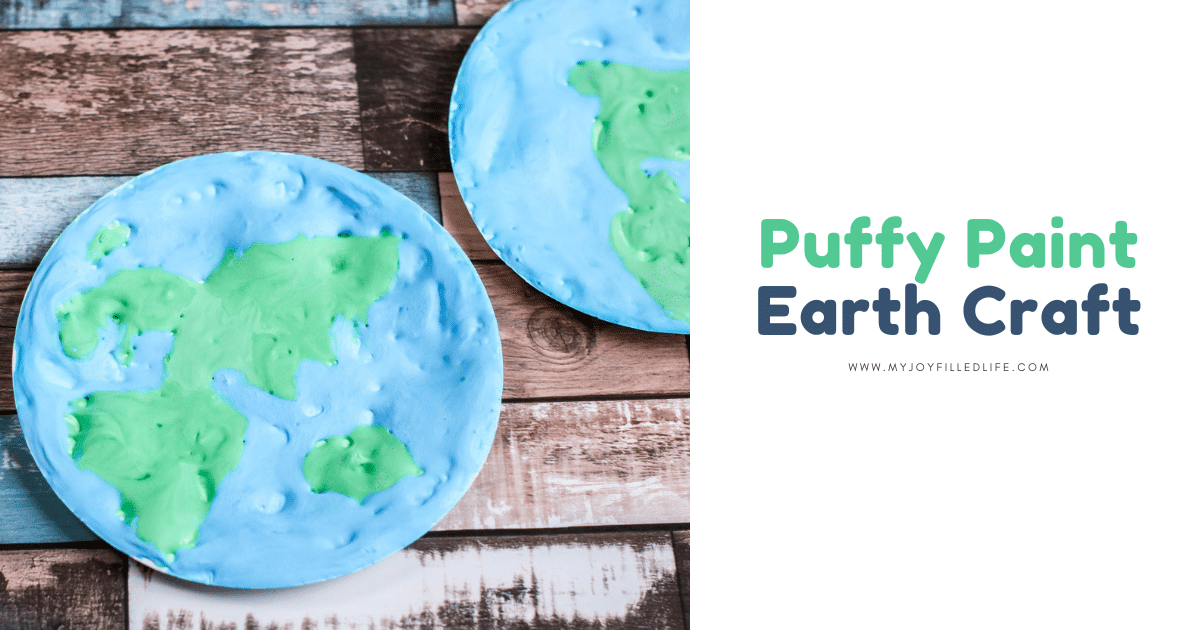 Puffy Paint Earth Day Craft