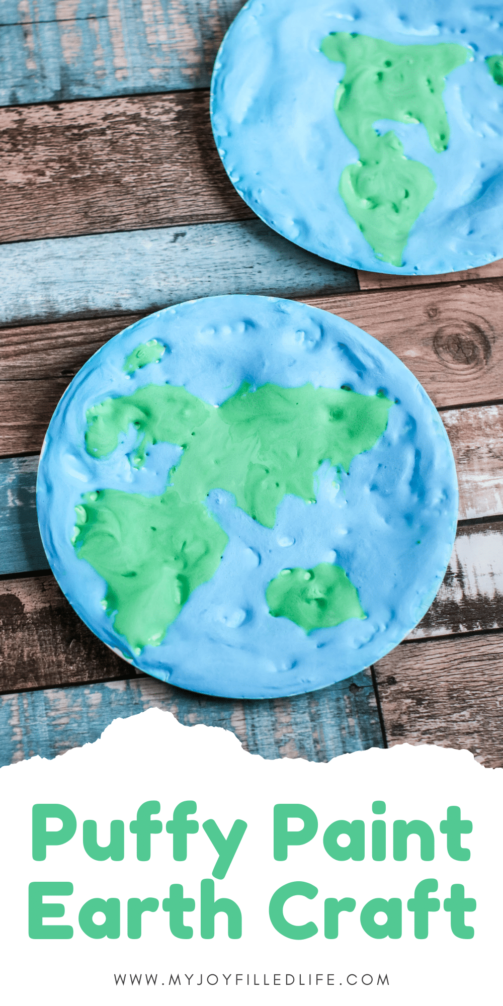 Earth Craft for Kids: Puffy Paint Earth - My Joy-Filled Life