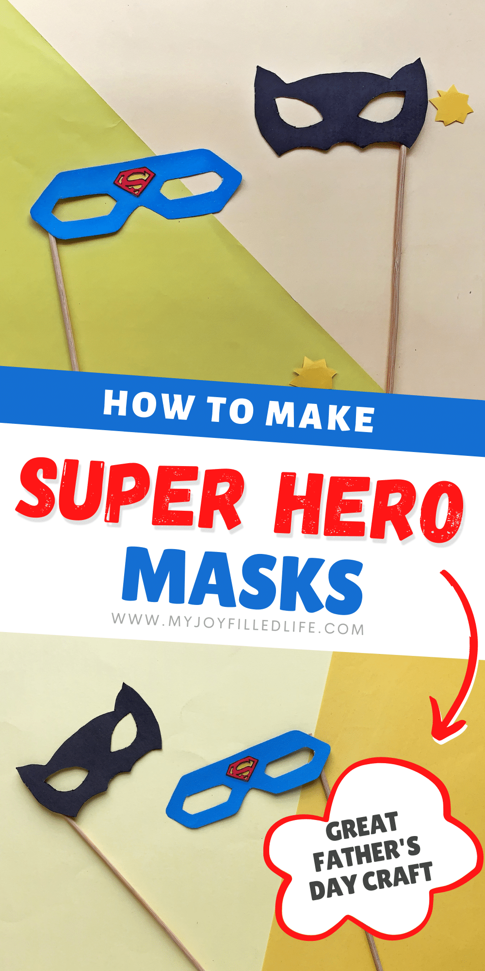 Superhero Masks with Template