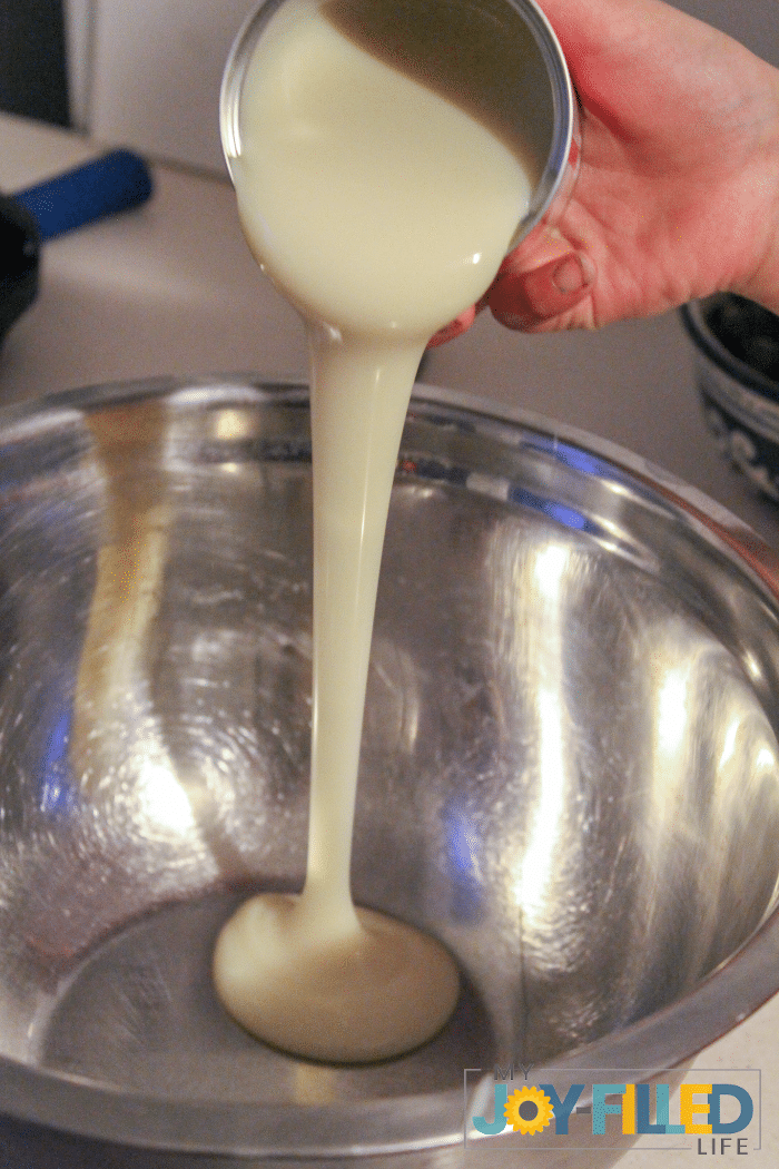 pouring in milk