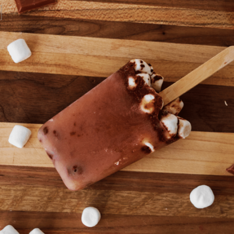 Chocolate S'mores Popsicles