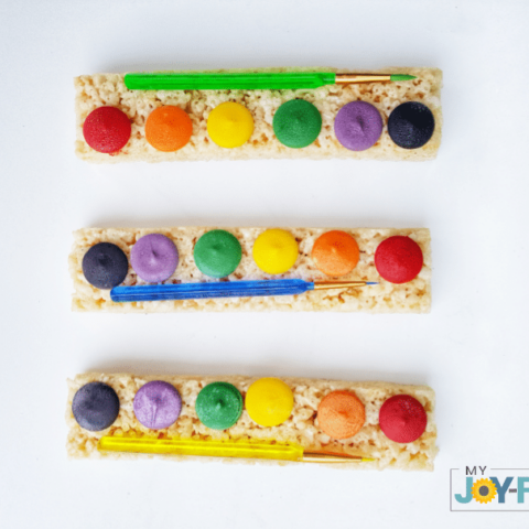 Watercolor Decorated Krispie Treats