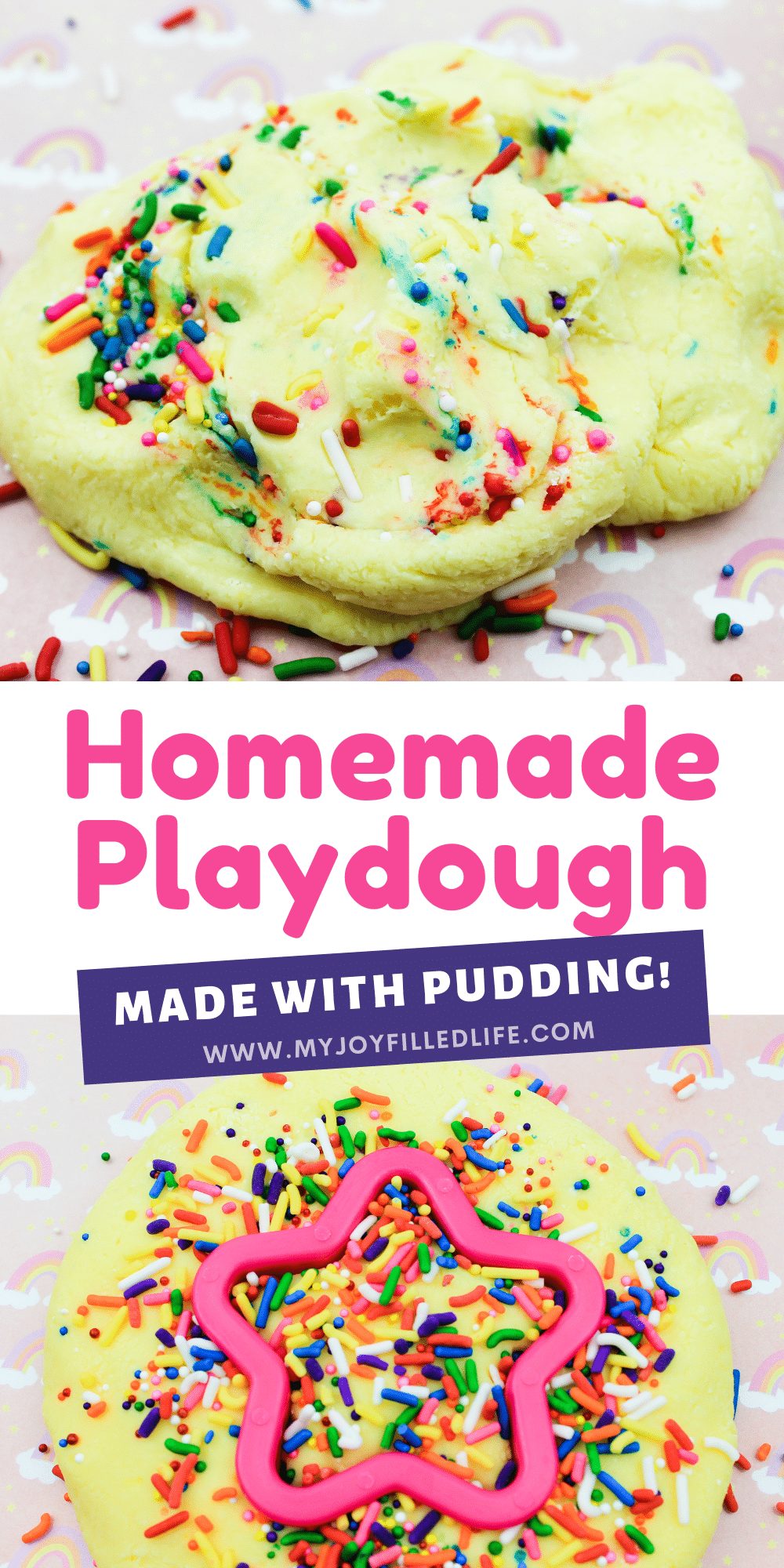 Easy No Cook Playdough made with Pudding