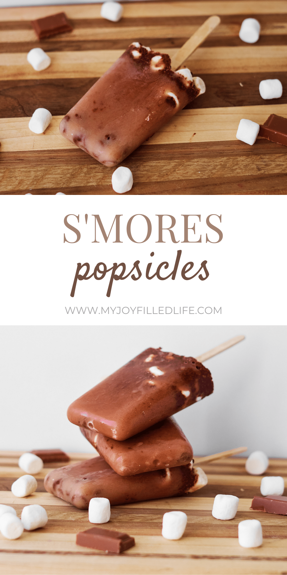 Homemade Smores Popsicles