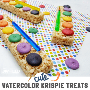 Watercolor Art Decorated Rice Krispies