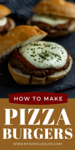 How to make pizza burgers