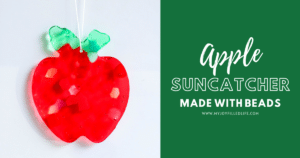 melted bead apple suncatcher craft