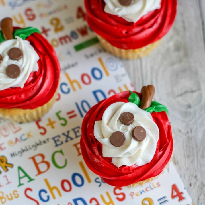 Completed Sliced Apple Cupcakes