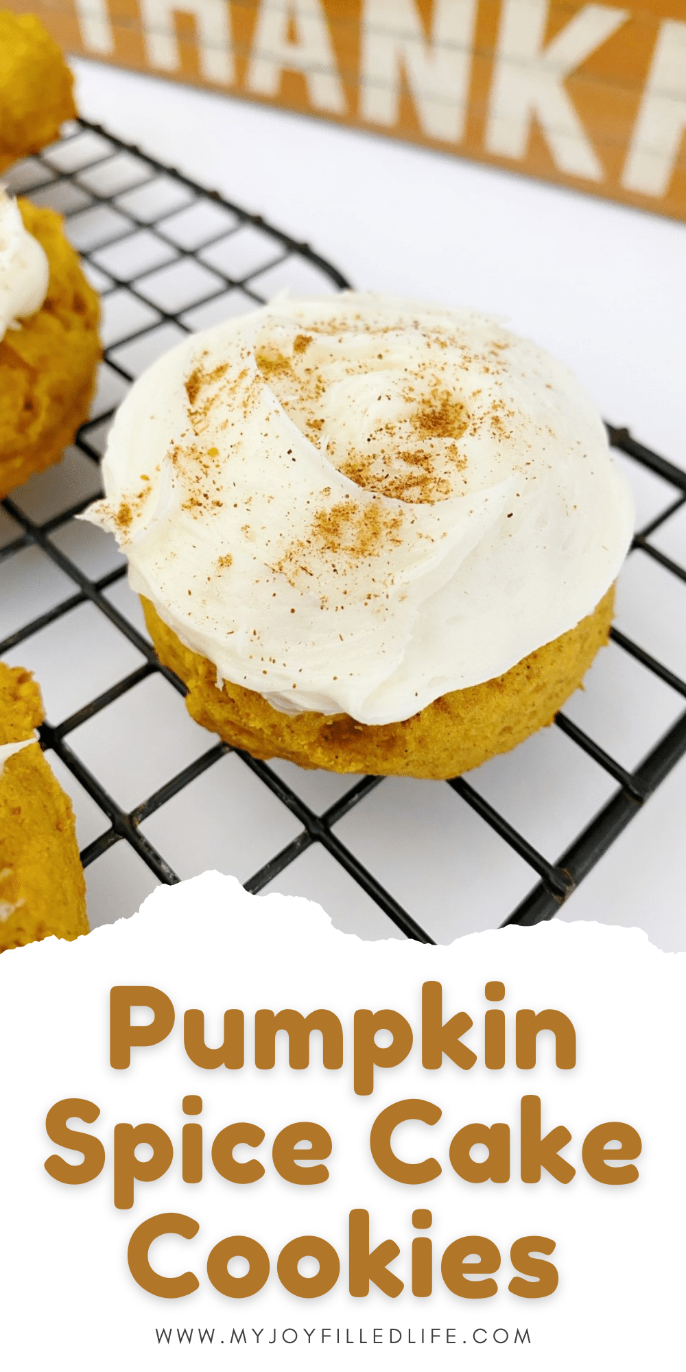 Pumpkin Spice Cookies Pinterest Image