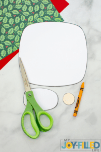 cutting out the pieces of the template