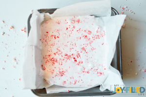 ADDING MARSHMALLOWS TO PAN