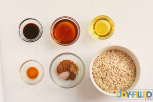 ingredients needed to make gingerbread granola
