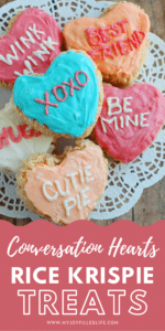Conversation Hearts Krispie Treats Pin B