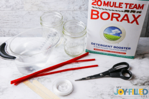 supplies needed to make crystal hearts