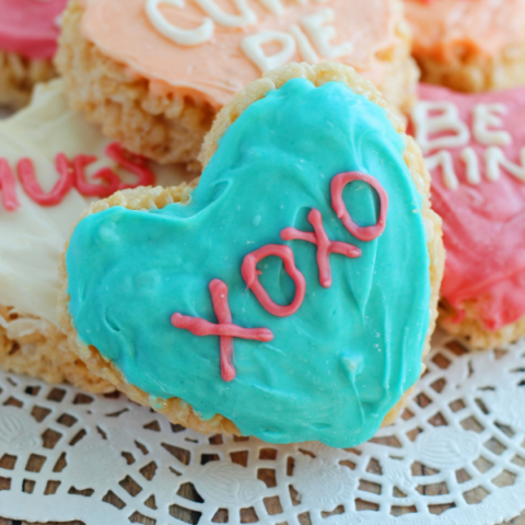 heart rice krispie treats