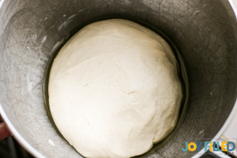 making the bread dough 