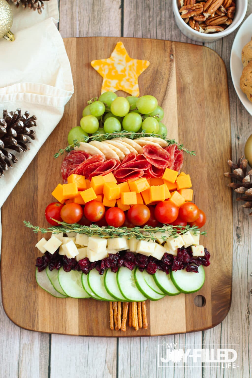 How To Make A Christmas Tree Charcuterie Board - My Joy-Filled Life