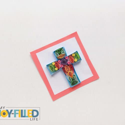 Quilled Paper Cross Craft for Kids - My Joy-Filled Life