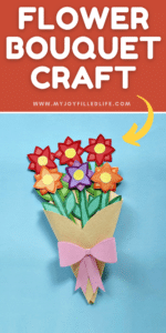 Completed flower craft made from paper.