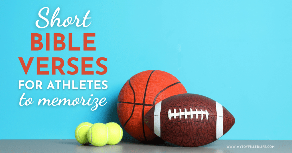 Short Bible Verses for Athletes; perfect for memorizing