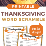 Printable Thanksgiving Word Scramble