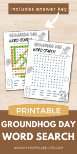 Fun Groundhog Day Word Search Printable for Kids