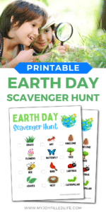 Free Printable Earth Day Scavenger Hunt for Preschoolers