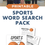 Sports Word Search Printable Pack for Kids