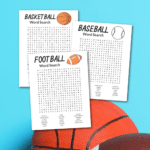 Printable Sports Word Search – Baseball, Football & Basketball Themes
