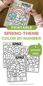 Spring Color by Number Printables for Preschoolers